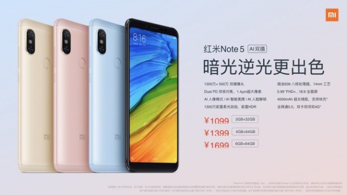Xiaomi Redmi Note 5 (pro) nuova versione