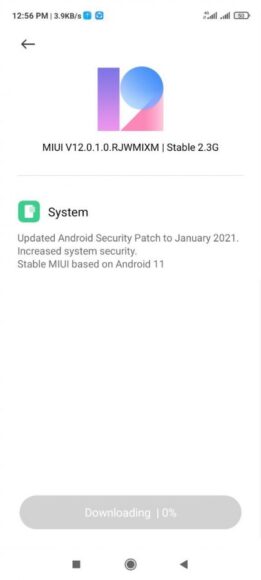 Redmi Note 9S aggiornamento Android 11 con MIUI 12