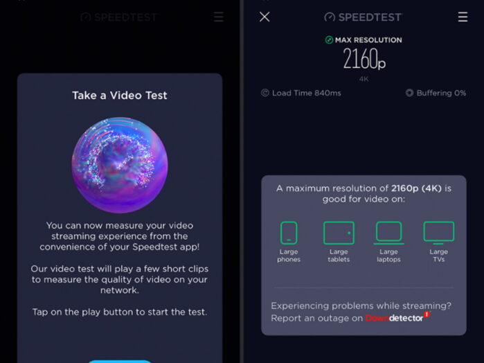 Speedtest Ookla aggiornamento test streaming qualità video