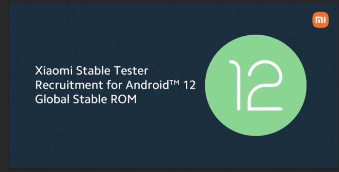 Xiaom MI 11 beta test Android 12