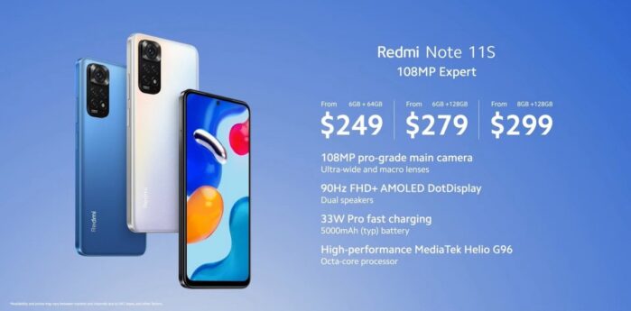 Redmi Note 11s prezzo globale