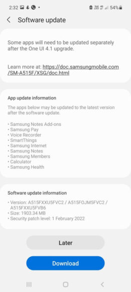Galaxy A51 ONE UI 4.1 parte 2