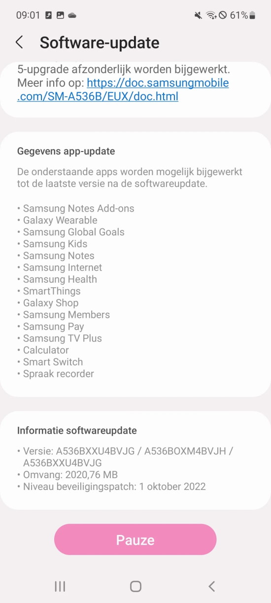 Galaxy A53 Aggiornamento Android 13