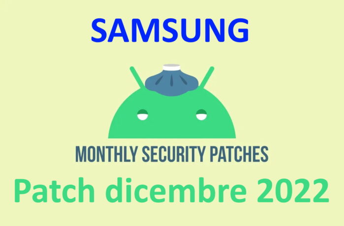 Patch sicurezza Android Samsung dicembre 2022