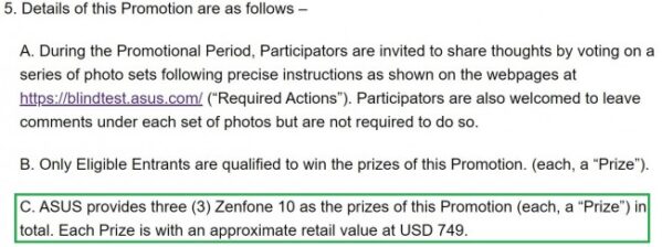 Asus Zenfone 10 prezzo di listino USA