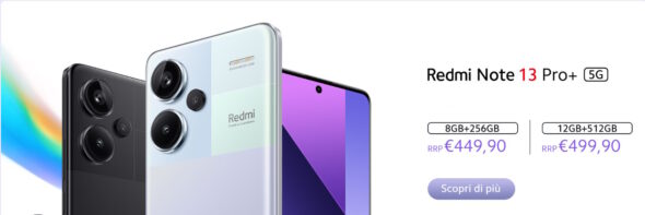 Redmi Note 13 Pro+ prezzo listino
